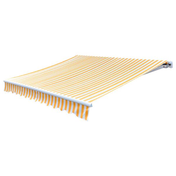 vidaXL Markisenbespannung Canvas Orange & Wei&szlig; 3,5x2,5 m