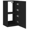 vidaXL TV-Wandschrank mit LED-Leuchten Schwarz 40,5x35x80 cm