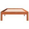 vidaXL Massivholzbett ohne Matratze Wachsbraun 90x200 Kiefernholz