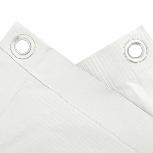 vidaXL Balkon-Sichtschutz Wei&szlig; 800x90 cm PVC