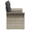 vidaXL Gartensofa mit Kissen Hellgrau 141 x 62 x 69cm Poly-Rattan