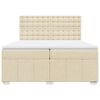 vidaXL Boxspringbett mit Matratze Creme 200x200 cm Stoff