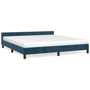 vidaXL Bettgestell ohne Matratze Dunkelblau 180x200 cm Samt