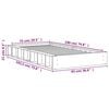 vidaXL Massivholzbett ohne Matratze Wachsbraun 75x190 cm Kiefernholz