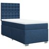 vidaXL Boxspringbett mit Matratze Blau 100x200 cm Stoff