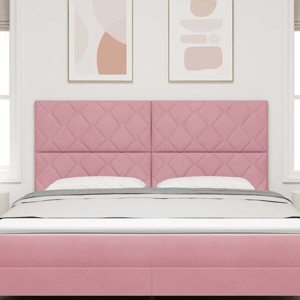 vidaXL Kopfteil mit Kopfteil Rosa 180 cm Samt