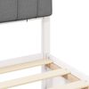 vidaXL Bettgestell mit gepolstertem Kopfteil Hellgrau 90 x 190 cm