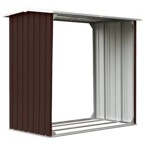 vidaXL Brennholzlager Verzinkter Stahl 172x91x154 cm Braun