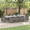 vidaXL Gartentisch Hellgrau 350 x 100 x 74 cm Poly-Rattan