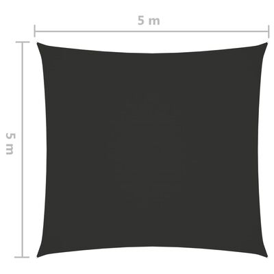 vidaXL Sonnensegel Oxford-Gewebe Quadratisch 5x5 m Anthrazit