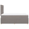 vidaXL Boxspringbett mit Matratze Taupe 120x190 cm Stoff