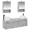 vidaXL Badezimmerschrank-Set 5 pcs Betongrau 50 x 14,5 x 70 cm