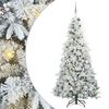 vidaXL K&uuml;nstlicher klappbarer Weihnachtsbaum Wei&szlig; 240 cm PE und PVC