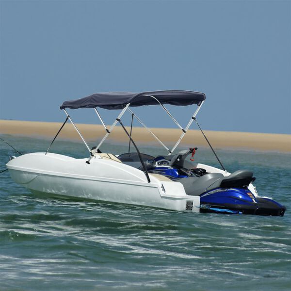 vidaXL 3-Bow Bimini-Top mit Seitenteilen 183x(185-198)x137 cm