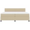 vidaXL Boxspringbett Hellgrau und Wei&szlig; 203 x 200 x 88 cm Cordstoff