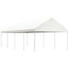 vidaXL Pavillon mit Dach Wei&szlig; 8,92x4,08x3,22 m Polyethylen