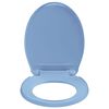 vidaXL Toilettensitz mit Absenkautomatik Quick-Release Blau Oval