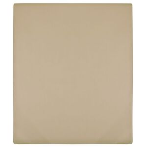 vidaXL Spannbettlaken Jersey Taupe 90x200 cm Baumwolle
