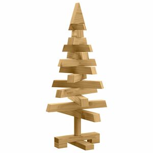 vidaXL Weihnachtsb&auml;ume mit St&auml;nder Braun 60 cm Massivholz Kiefer