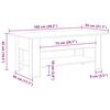 vidaXL Couchtisch Schwarz Eichen-Optik 102 x 55 x 42 cm Holzwerkstoff