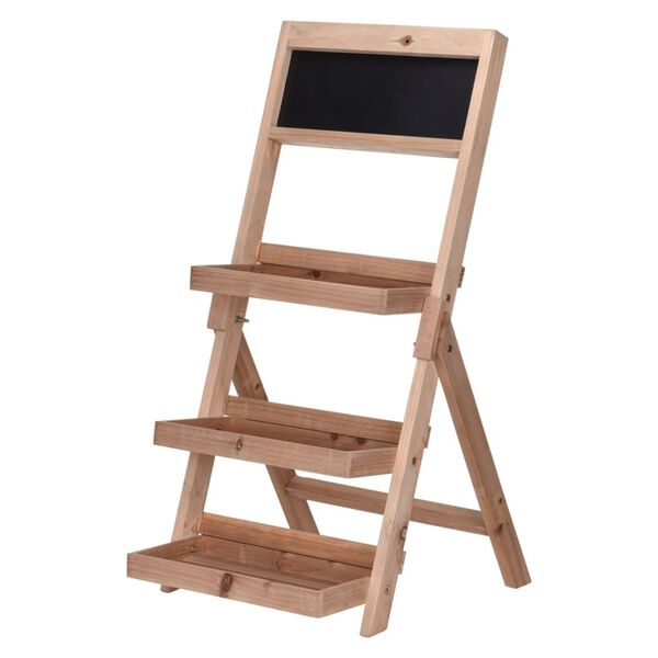 H&S Collection Blumentreppe mit 3 Ablagen 39x17x76 cm Holz