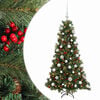 vidaXL K&uuml;nstlicher Weihnachtsbaum mit Weihnachtskugel 120 cm 150 LEDs