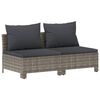 vidaXL 8-tlg. Garten-Lounge-Set mit Kissen Grau Poly Rattan