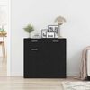 vidaXL Sideboard Schwarz Eichen-Optik 80x36x75 cm Holzwerkstoff