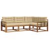 vidaXL Outdoor-Sofagarnitur mit Kissen 4 pcs Natur und Beige