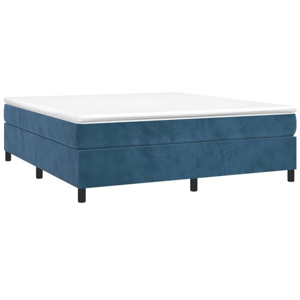 vidaXL Boxspringbettgestell Dunkelblau 180x200 cm Samt