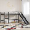 vidaXL Kinder-Loftbett mit Rutsche Schwarz und Anthrazit 107 x 200 cm