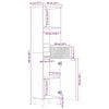 vidaXL Waschbeckenschrank mit Regal Massivholz Akazie 38 x 33 x 160 cm