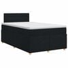 vidaXL Boxspringbett mit Matratze Schwarz 120 x 200 cm Stoff