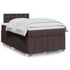 vidaXL Boxspringbett mit Matratze Dunkelbraun 120x200 cm Stoff