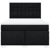 vidaXL Boxspringbett mit Matratze Schwarz 160x200 cm Stoff