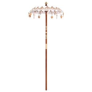 vidaXL Balinesischer Sonnenschirm Creme 125 x 125 x 260 cm