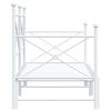 vidaXL Tagesbett Ausziehbar ohne Matratze Weiß 90x190 cm Stahl
