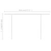 vidaXL Markise Manuell Einziehbar mit Pfosten 4x3 m Creme