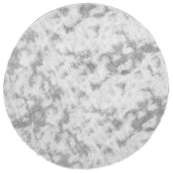 vidaXL Teppich Shaggy Hochflor NAVARRA Silbergrau 120x120 cm Polyester