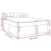 vidaXL Boxspringbett mit Matratze Taupe 200x200 cm Stoff