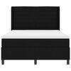 vidaXL Boxspringbett mit Matratze Schwarz 190 x 140 cm Stoff