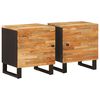 vidaXL Nachttisch 2 stk. Braun 40 x 33 x 46 cm Massivholz Mango