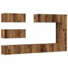 vidaXL 7-tlg. TV-Schrank-Set Wandmontage Altholz-Optik Holzwerkstoff