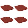 vidaXL Sitzkissen VIANEN 4 stk. 100 % Polyester Rot 40 x 40 x 12 cm