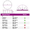 vidaXL Pool-Dome Blau 472 x 460 x 229 cm