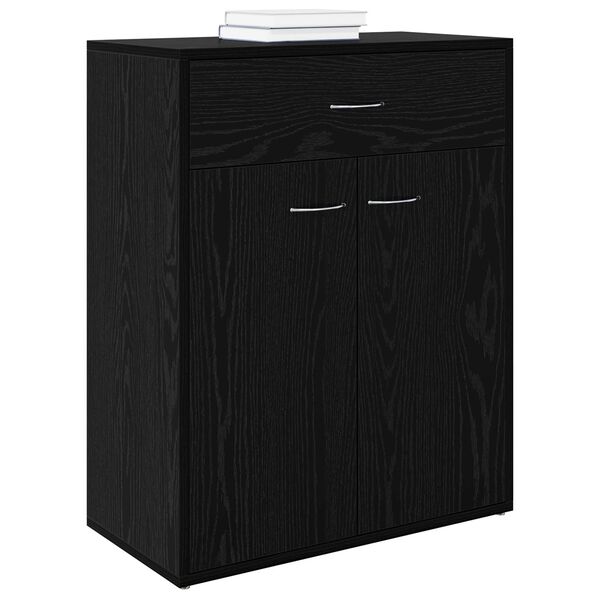 vidaXL Sideboard Schwarz Eichen-Optik 60 x 30 x 75 cm Holzwerkstoff