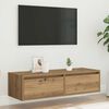 vidaXL TV-Schrank mit LED-Leuchten Artisan-Eiche 100x35,5x25 cm