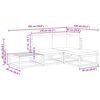 vidaXL 4-tlg. Gartensofa-Set mit Kissen Holz Akazie & Seil