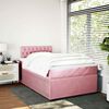 vidaXL Boxspringbett mit Matratze Rosa 120x190 cm Samt