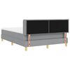 vidaXL Boxspringbett mit Matratze Hellgrau 140 x 190 cm Stoff